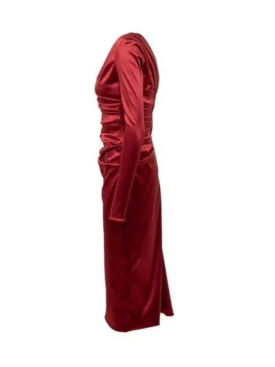 Dolce & Gabbana Woman Midi Dress Red Size 6 Acetate, Polyamide, Elastane In Red