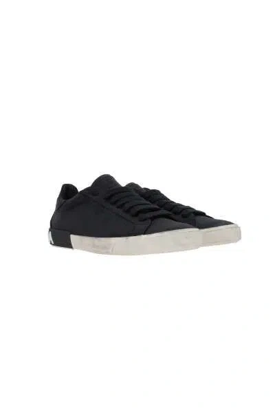 Dolce & Gabbana Low-top Sneakers Vintage Effect In Black