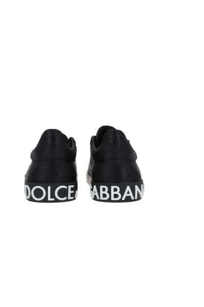 Dolce & Gabbana Low-top Sneakers Vintage Effect In Black