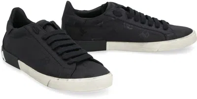 Dolce & Gabbana Low-top Sneakers Vintage Effect In Black