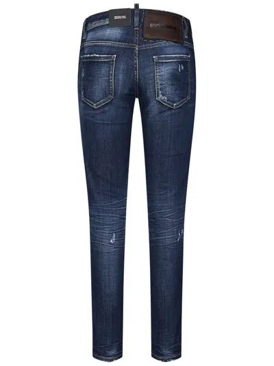 Shop Dsquared2 Dark Desert Wash Medium Waist Jennifer Jeans In Blue