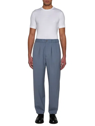 Giorgio Armani Men Stretch Viscose Jersey Crew Neck T-shirt In White