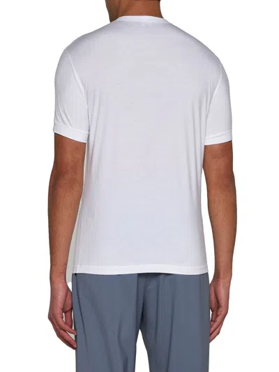 Giorgio Armani Men Stretch Viscose Jersey Crew Neck T-shirt In White