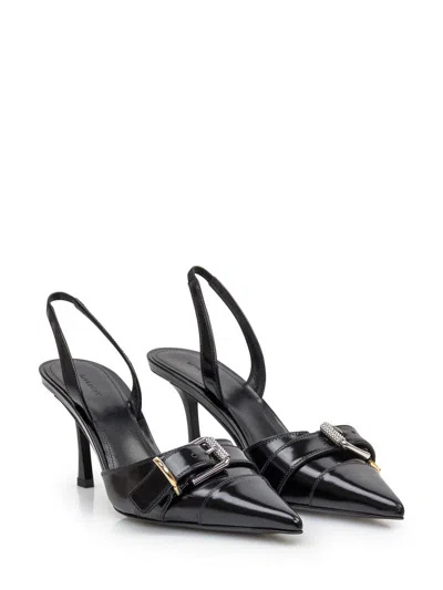Givenchy Voyou Leather Slingback In Black