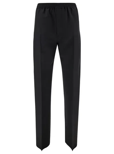 Givenchy Black Jogger Pants With Elastic Waistband In Wool And Mohair Man In Black