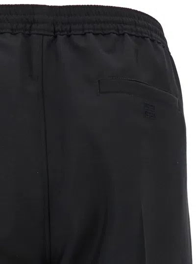 Givenchy Black Jogger Pants With Elastic Waistband In Wool And Mohair Man In Black