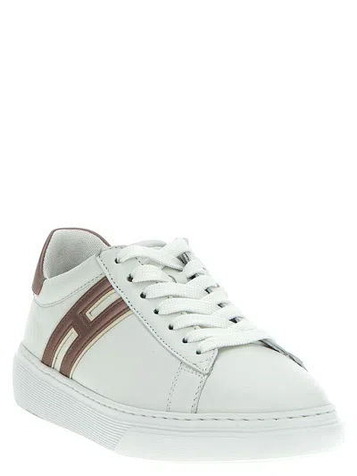 Shop Hogan 'h' Sneakers In Brown