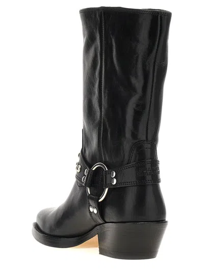 Shop Isabel Marant Antya Leather Boots In Black