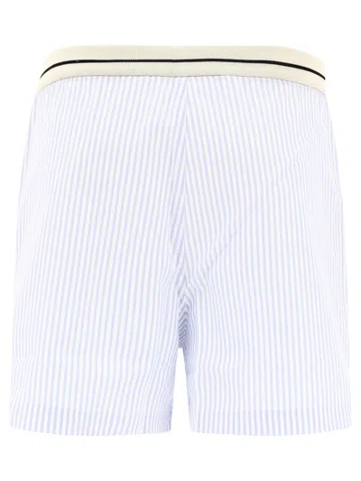 Shop Palm Angels Striped Boxer Shorts In Blue