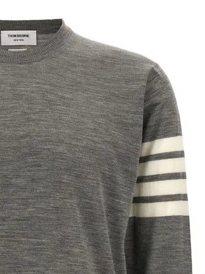 Shop Thom Browne '4 Bar' Sweater In Gray