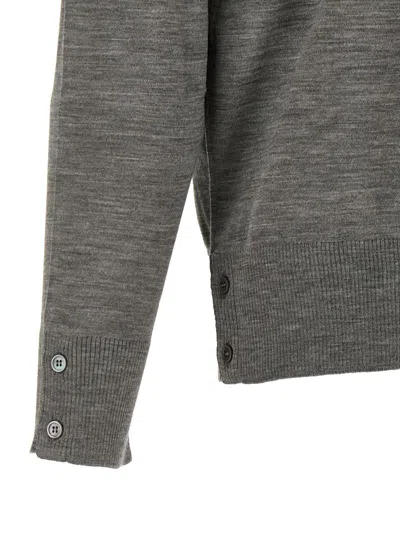 Thom Browne 4 Bar Sweaters And Cardigans In Gray