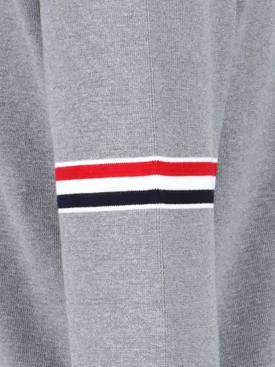 Thom Browne Milano Stitch Crew Neck Pullover In Grey