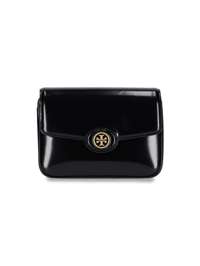 Shop Tory Burch Leather Shoulder Bag In Black