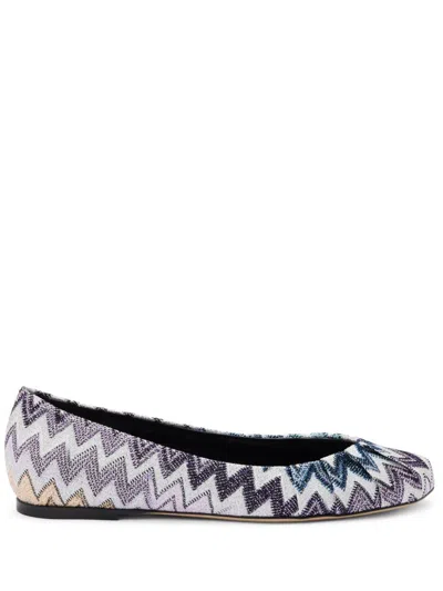 MISSONI ZIGZAG-PATTERN BALLERINAS 