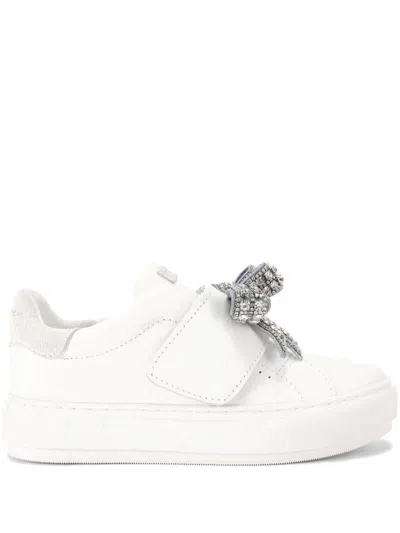 Kurt Geiger Laney Bow Sneaker In White
