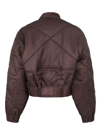 Agolde Iona Quilted Jacket In Red