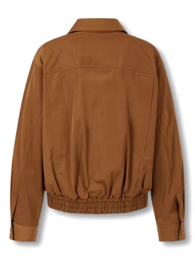 Studio Tomboy Zip-up Bomber Jacket In Brown