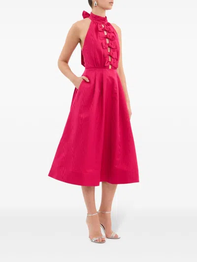 Shop Rebecca Vallance Tahlia Midi Dress In Pink