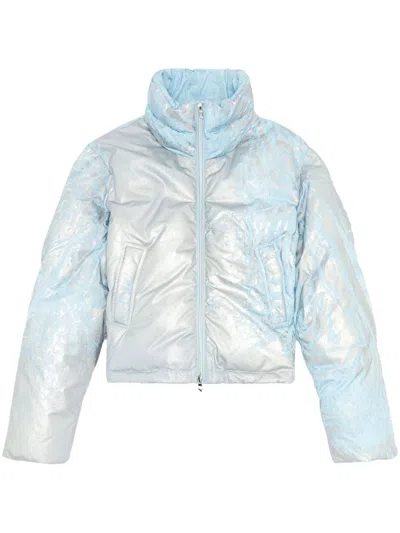 Shop Diesel W-himsy Puffer Jacket In Blue