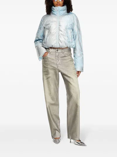 Diesel W-himsy Puffer Jacket In Blue