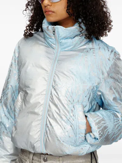 Diesel W-himsy Puffer Jacket In Blue