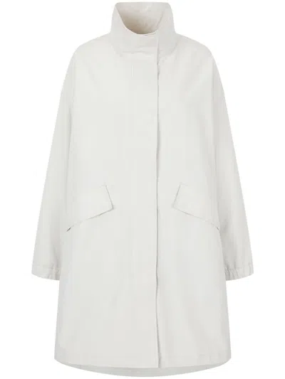 Studio Tomboy High-neck Parka Coat In White