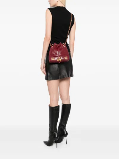 Pre-owned Chanel 1994 Cc Logo Caviar Tote Bag In Red