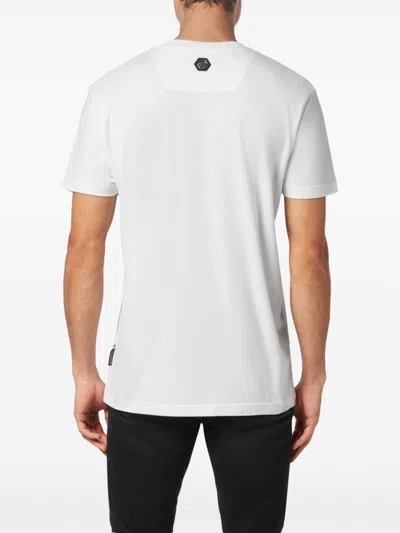 Philipp Plein Skull-print Round-neck T-shirt In White