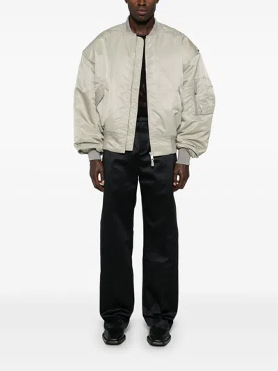 Entire Studios Broad Bomber Jacket In Grey
