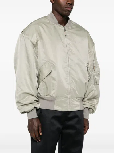 Entire Studios Broad Bomber Jacket In Grey