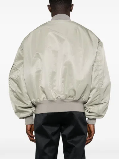 Entire Studios Broad Bomber Jacket In Grey