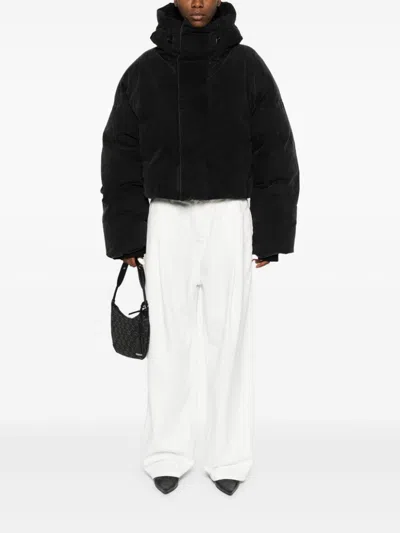 Entire Studios Hooded Down Jacket In Black
