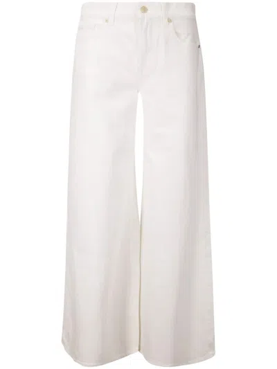 7 For All Mankind Willow High Rise Wide Leg Jeans In Linen Ostuni In White