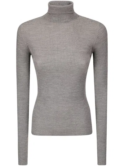 Shop Sportmax Ribbed Jumper In Grey