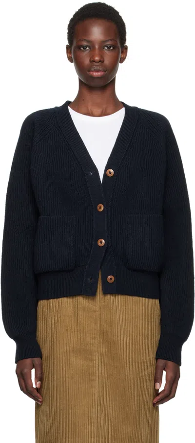 Shop Nothing Written Navy Dennedy Cardigan In Dark Navy