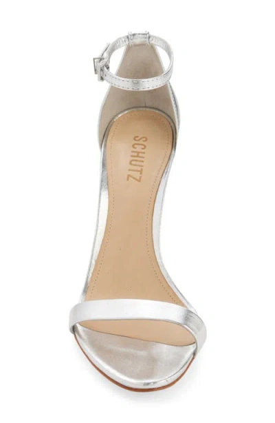 Schutz Cadey Lee Strappy Sandal In Prata
