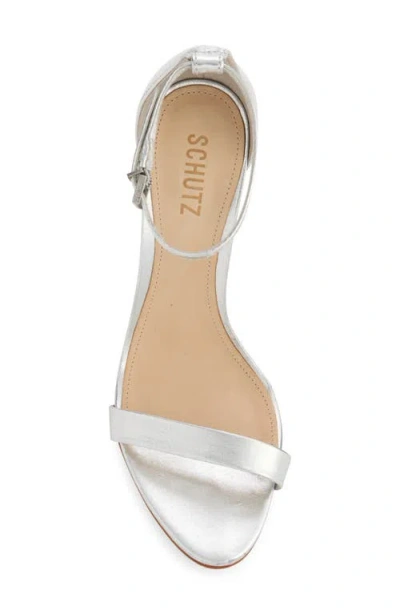 Schutz Cadey Lee Strappy Sandal In Prata