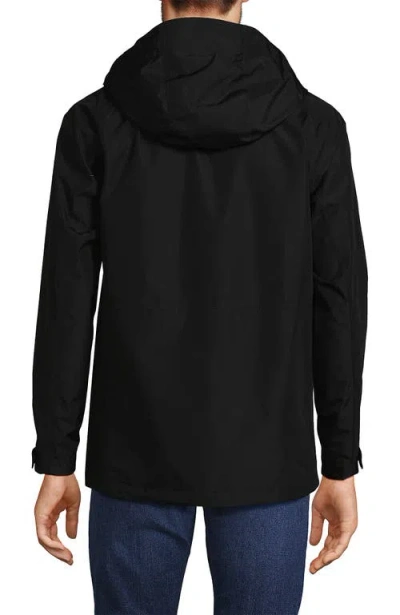 Lands' End Waterproof Rain Jacket In Black