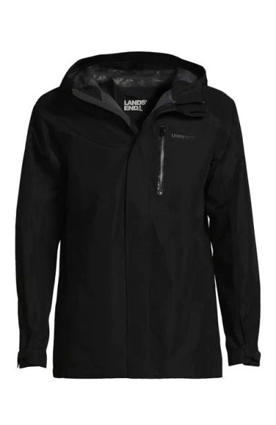 Lands' End Waterproof Rain Jacket In Black
