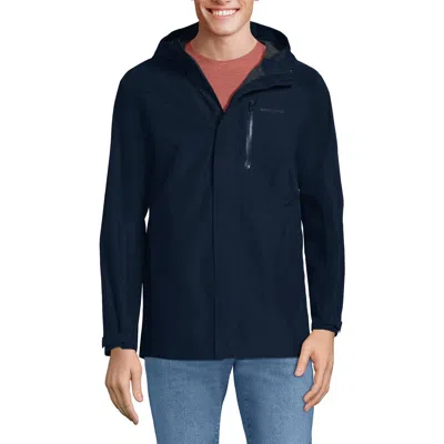 Shop Lands' End Waterproof Rain Jacket In Radiant Navy