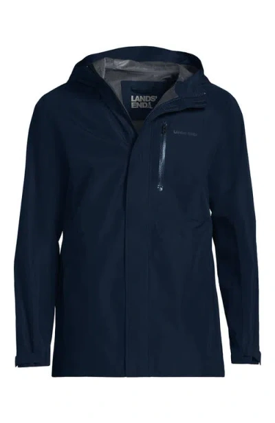 Lands' End Waterproof Rain Jacket In Radiant Navy