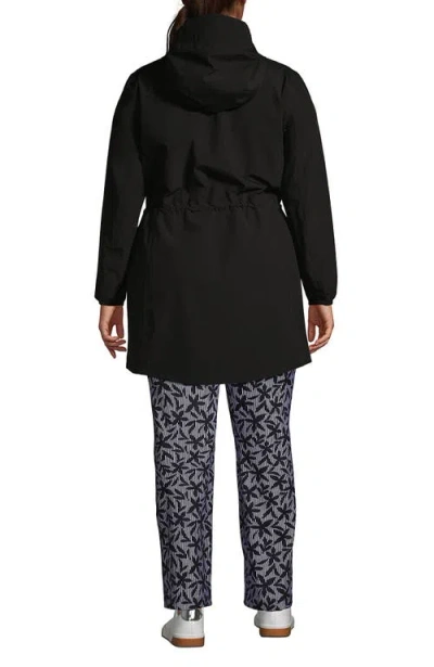 Lands' End Squall Packable Waterproof Raincoat In Black