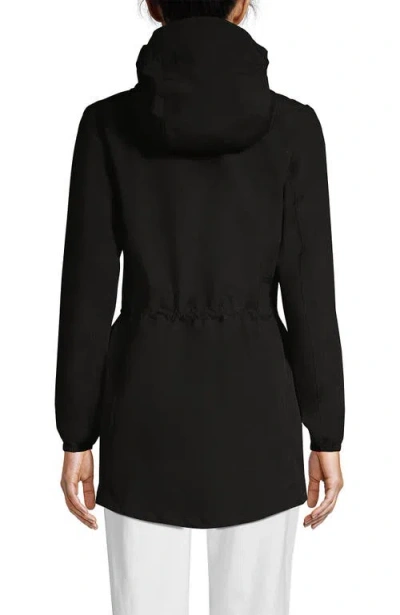 Lands' End Squall Packable Waterproof Raincoat In Black