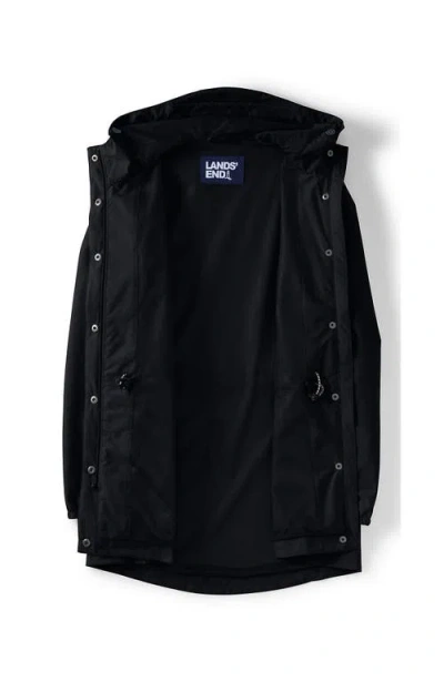 Lands' End Squall Packable Waterproof Raincoat In Black