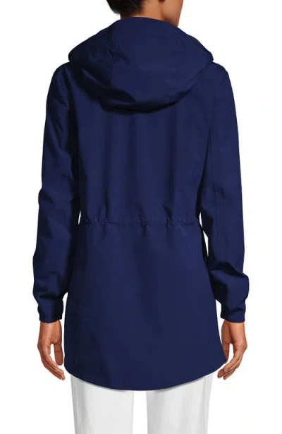 Lands' End Squall Packable Waterproof Raincoat In Deep Sea Navy