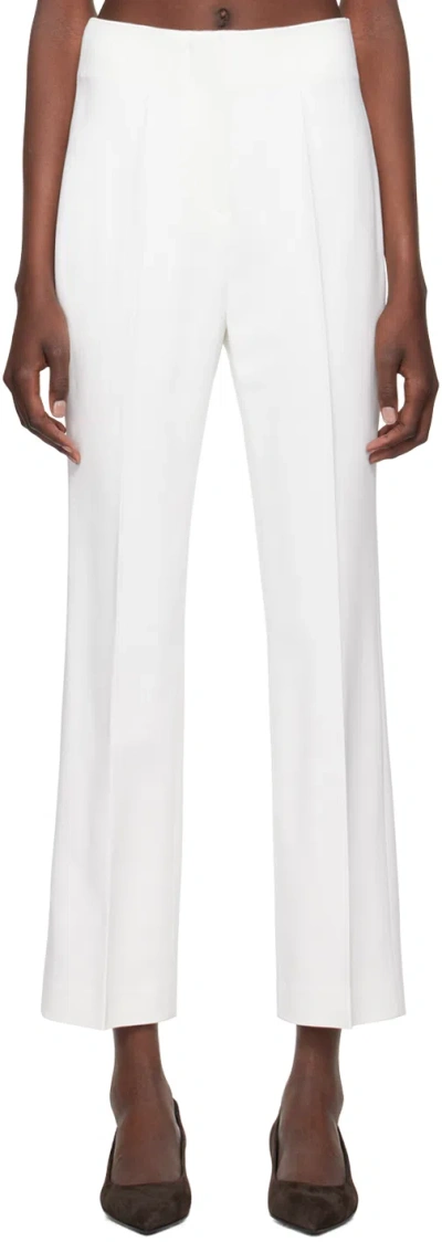 Shop Nanushka Off-white Erinna Trousers In Off White