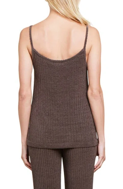 Barefoot Dreams Cozychic Ultra Lite Ribbed Scoop-neck Tank In Java