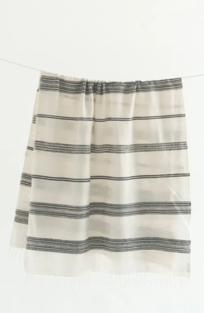 Creative Women Aden Throw In Grey Stripe