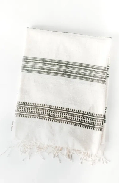 Creative Women Aden Throw In Grey Stripe