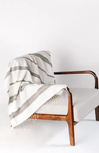 Creative Women Aden Throw In Grey Stripe